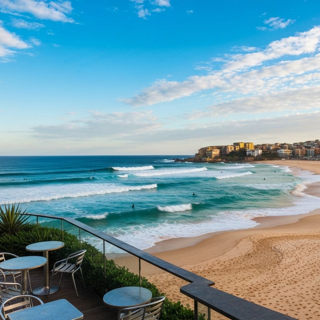 Bondi Beach view from ILKA cafe