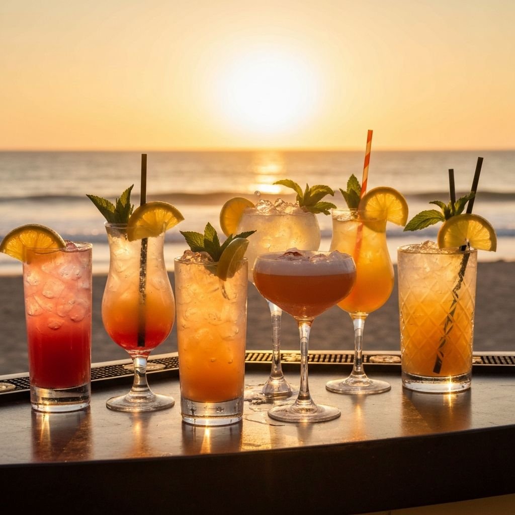 Sunset cocktails at ILKA Beach Bar